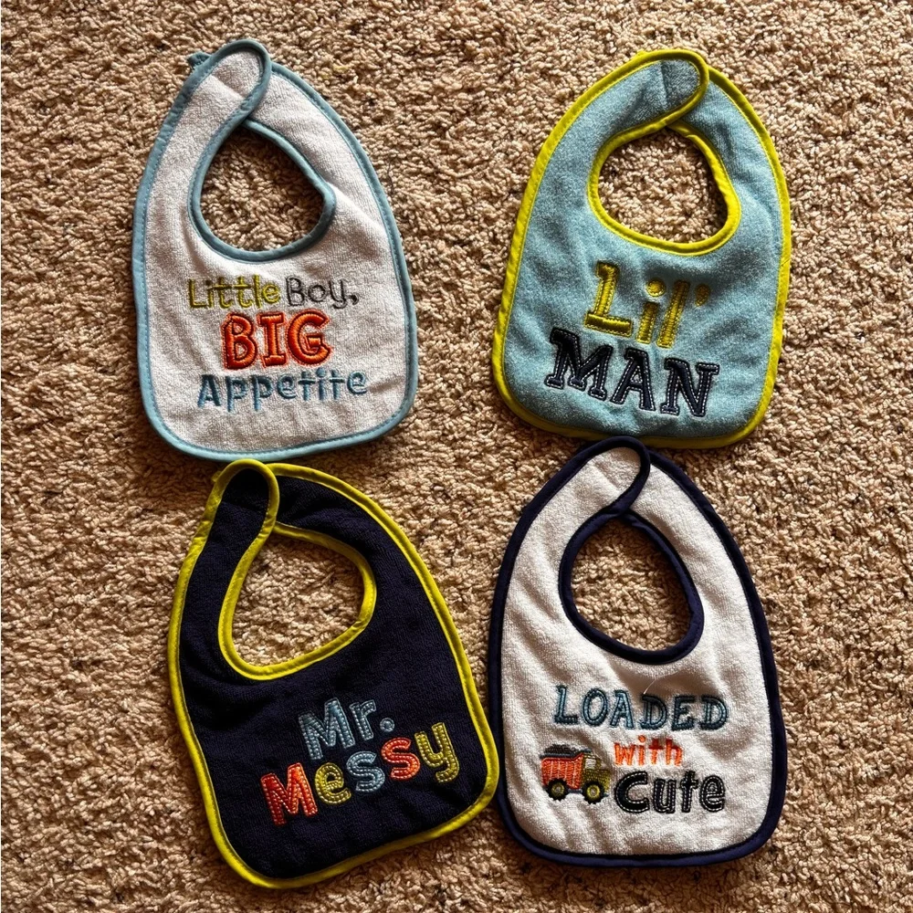 Baby boy bibs bundle